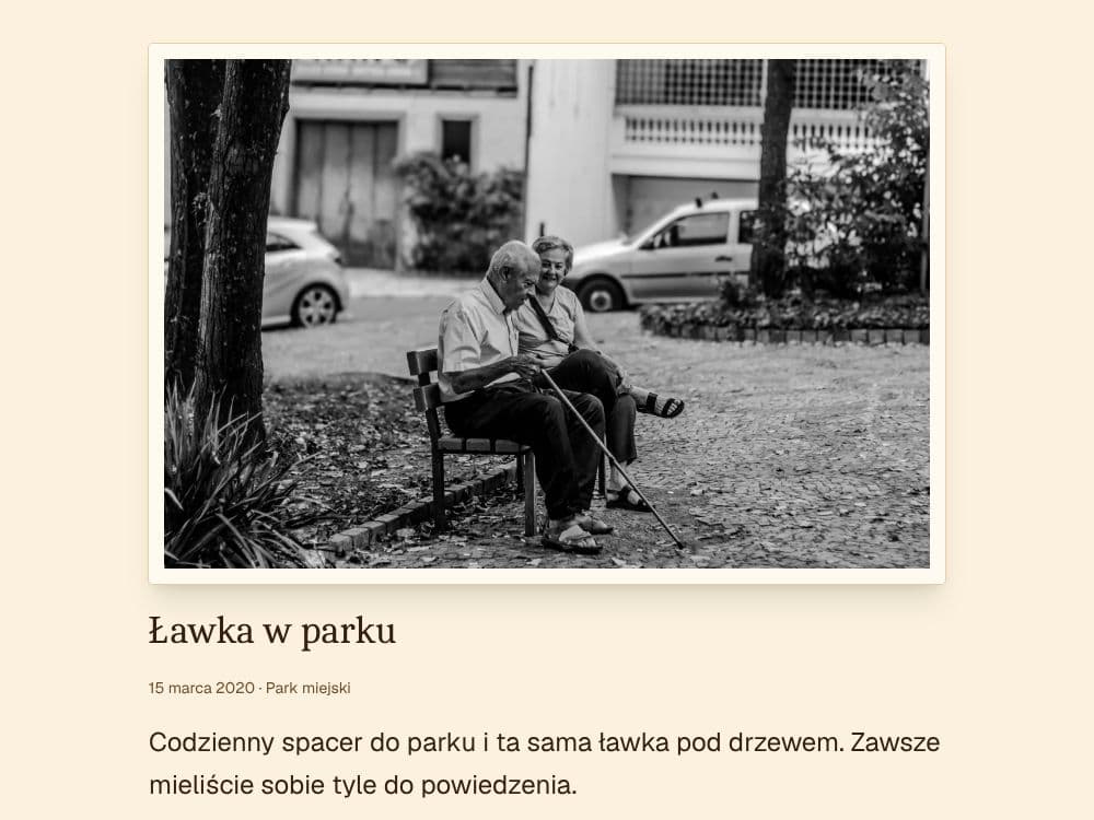 Podgląd szablonu Dla dziadków