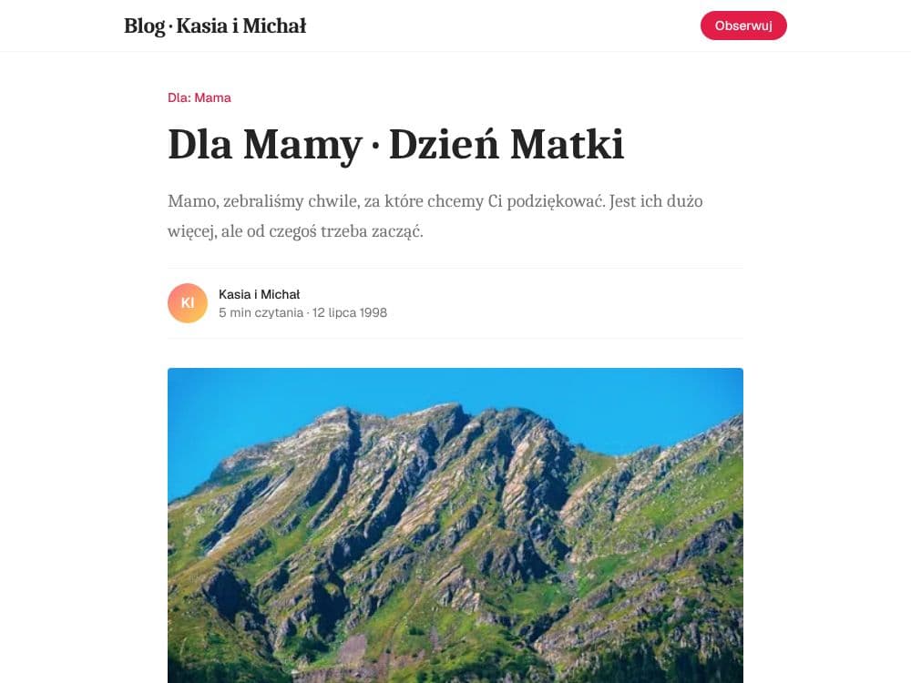 Podgląd szablonu Lovblog