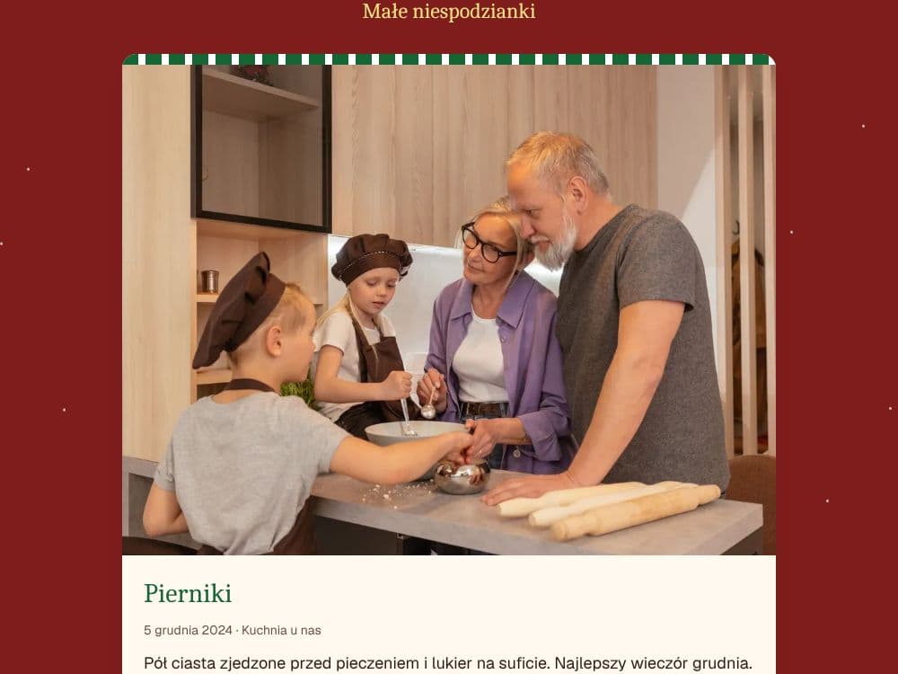 Podgląd szablonu Mikołajki